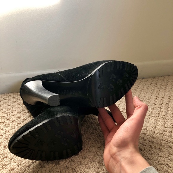 Ralph Lauren - Suede Black Heels - Picture 5 of 5